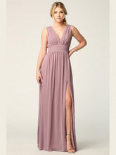 Load image into Gallery viewer, Sicily V-Neck Front and Back Grecian Chiffon Dress
