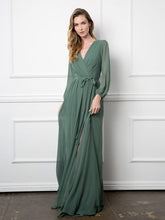 Load image into Gallery viewer, Diane Balloon Sleeve Chiffon Dress
