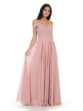 Load image into Gallery viewer, Florence Pleated Off Shoulder Chiffon Dress
