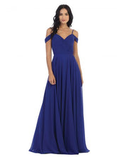 Load image into Gallery viewer, Florence Pleated Off Shoulder Chiffon Dress
