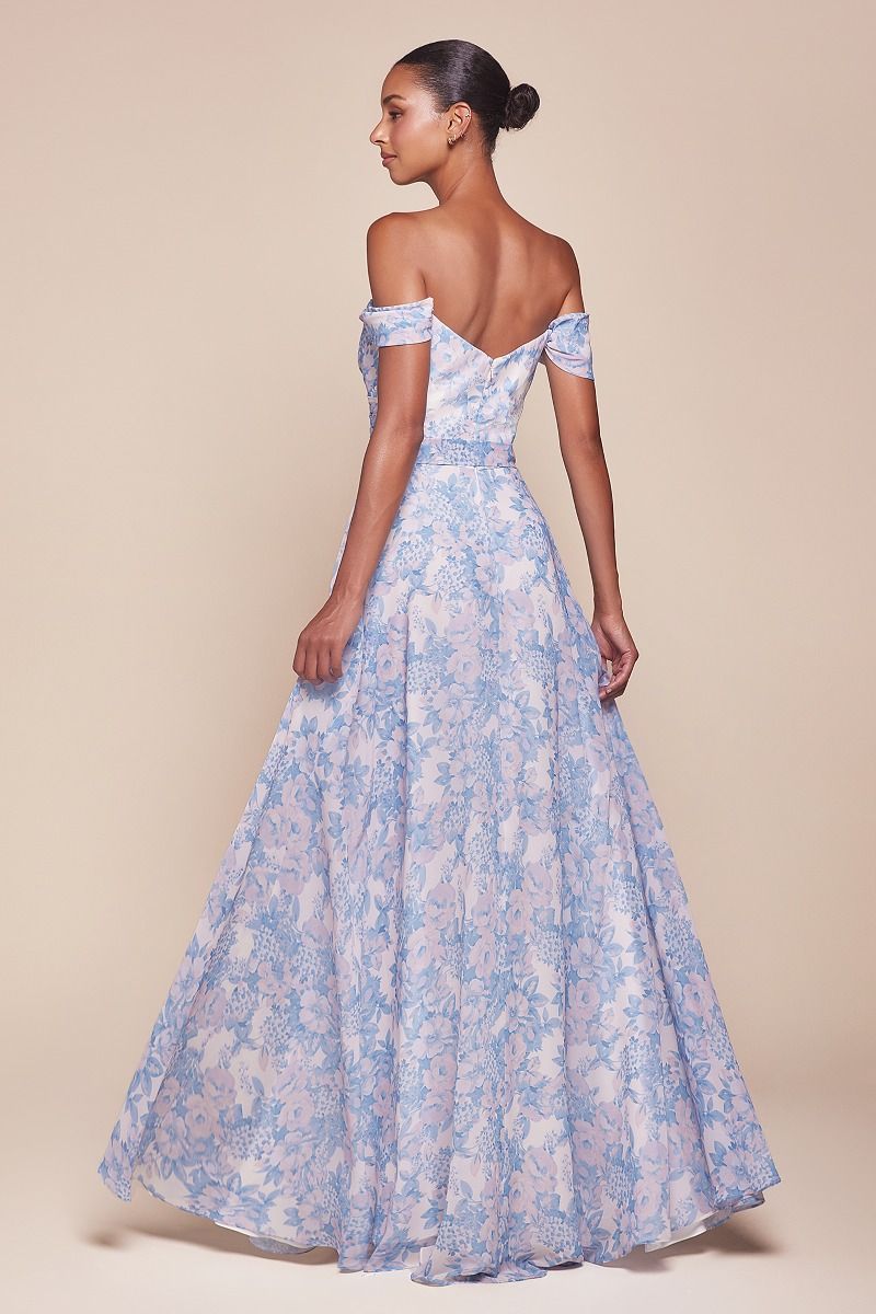 Bethany Off the Shoulder Floral Printed A-line Drses