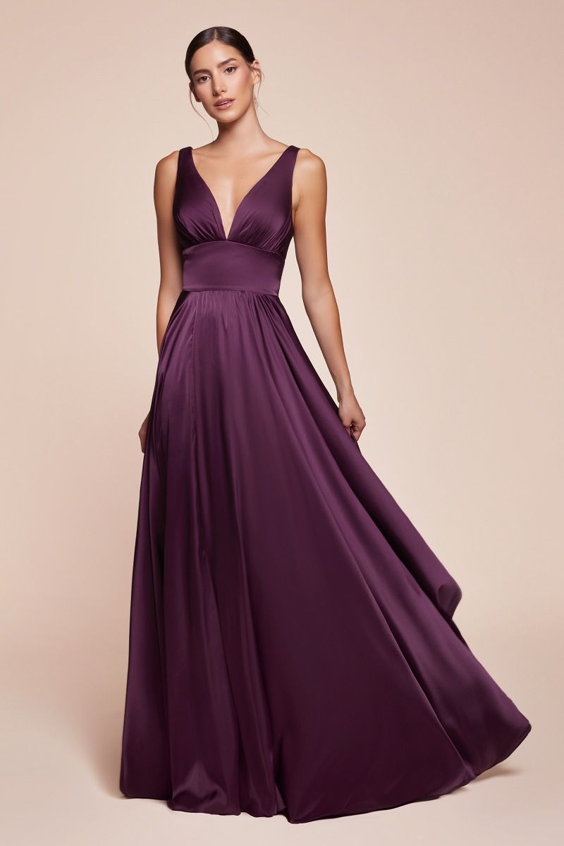 Trieste Grecian Soft Satin A-Line Dress