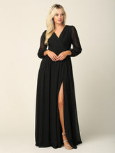 Load image into Gallery viewer, Diane Balloon Sleeve Chiffon Dress
