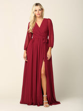 Load image into Gallery viewer, Diane Balloon Sleeve Chiffon Dress
