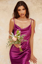 Load image into Gallery viewer, Bristol Slim Fit Satin Slip Midi Dress
