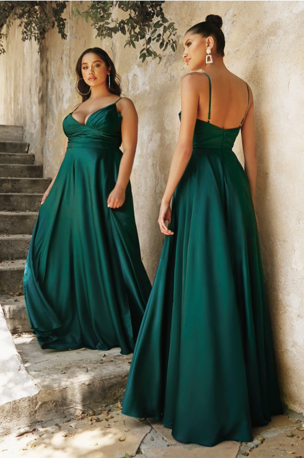 Kacie Soft Satin A-Line Sweetheart Neckline with Silt Dress